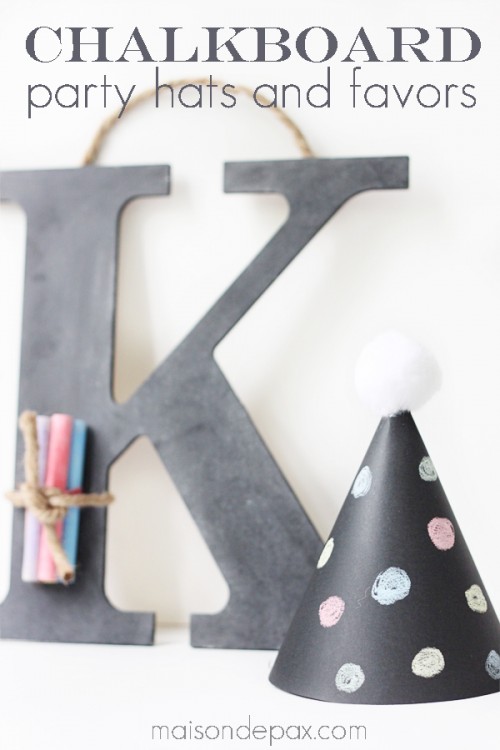 chalkboard-party-hats-and-favors-sign