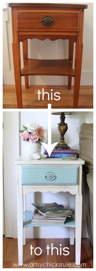 Thrifty-End-Table-Makeover-Chalk-Paint-Before-and-After-artsychicksrule.com-chalkpaint-duckegg-shabby-coastal-320x900