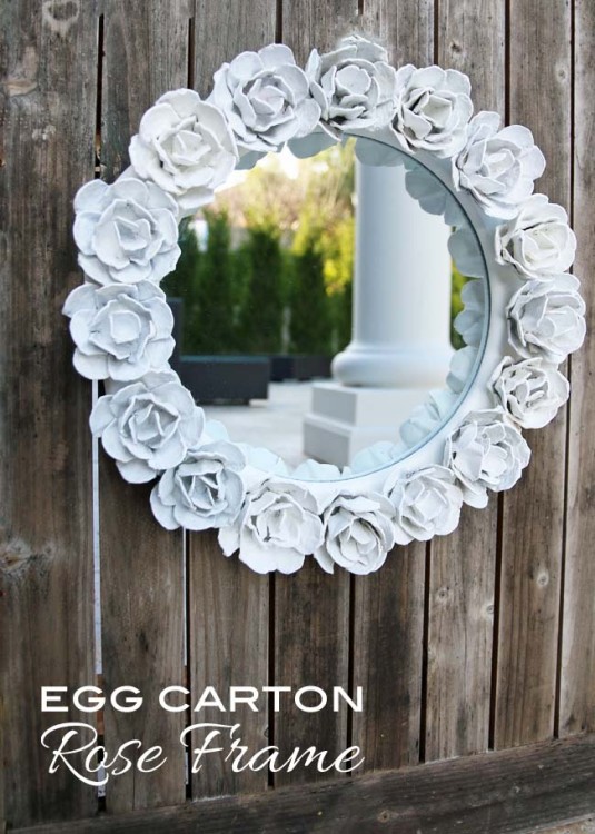 egg carton rose mirror - cover